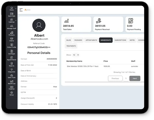 Sync Membership With Clients Profile